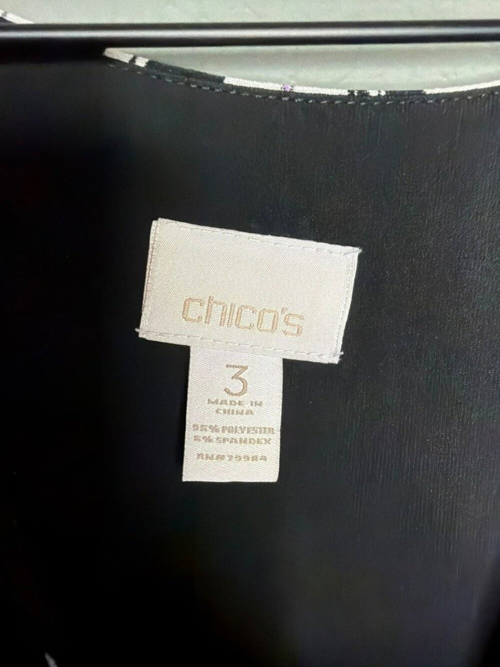 Chico's Women's 3 16/18 XL Geometric V-Neck Sleeveless Empire Waist Maxi Dress S - Picture 3 of 8